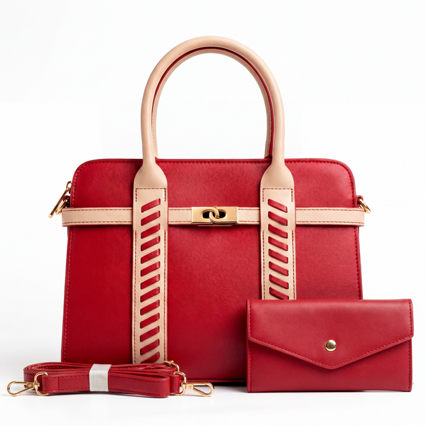 Sac à Main Élégance Structurée –Bicolore- FORMAT MOYEN