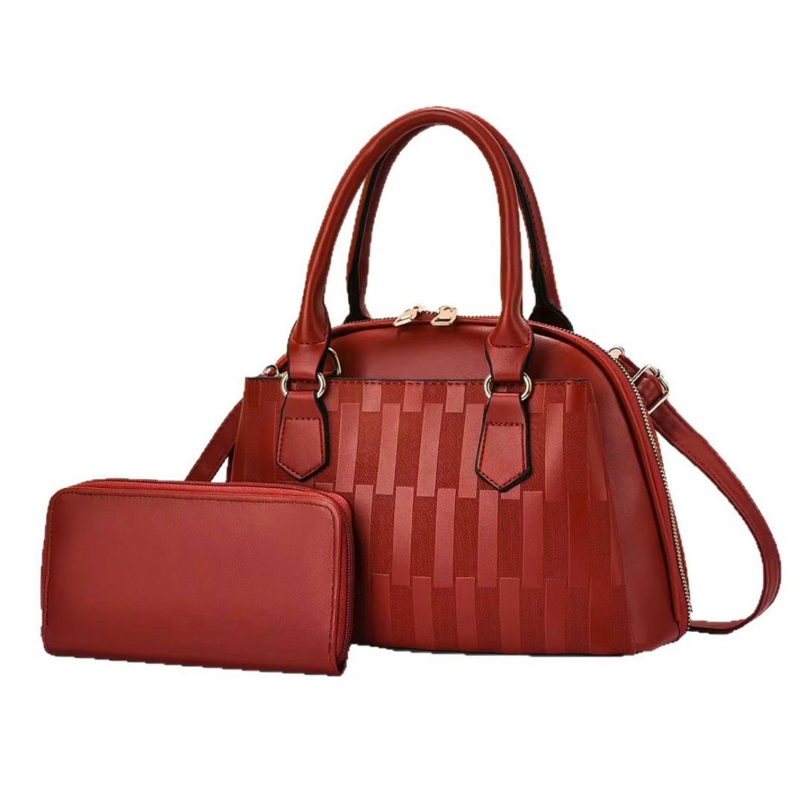 Sac à main femme & portefeuille assorti – Élégance intemporelle 🤎- FORMAT MOYEN 31cm