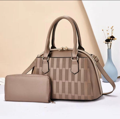 Sac à main femme & portefeuille assorti – Élégance intemporelle 🤎- FORMAT MOYEN 31cm